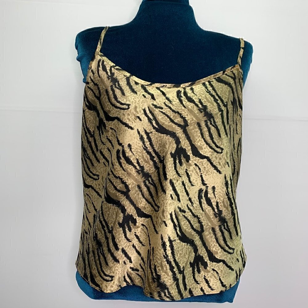 California Dynasty Camisole Top Medium Vintage Lingerie Animal Print